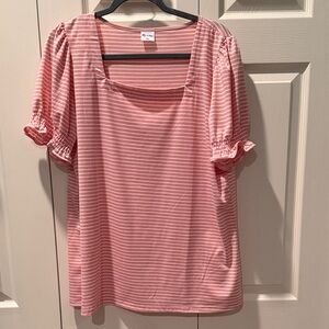 Chic XL Pink Striped Top